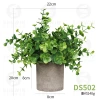 Xiyun artificial potted Plant desktop cylindrical pulp artificial potted Plant, large eucalyptus leaf green Plant artificial plant Application Scenario
